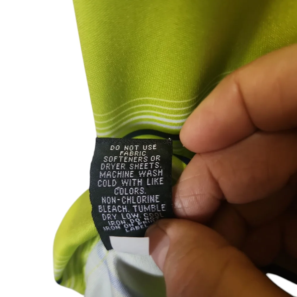 Cool Play Golf Pro Green Striped Men's Polo Shirt - Picture 6 of 9